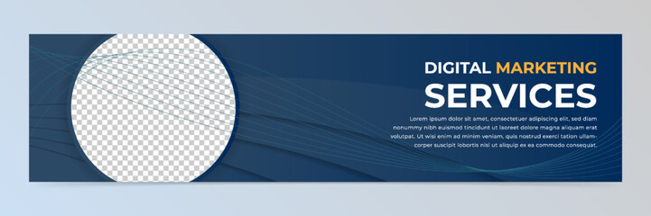 Wall Mural - Modern abstract linkedin banner template
