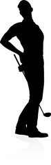 Wall Mural - Golfer Golf Sports Person Silhouette