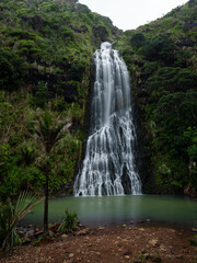 Canvas Print - Wide view of Karekare falls, Auckland, New Zealand.