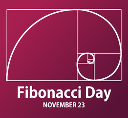 Wall Mural - Fibonacci day poster design