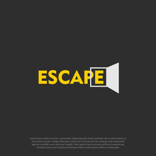 Escape Lettering Logo Design Vector