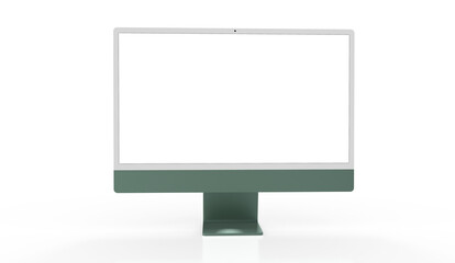 Workspace blank screen desktop computer, Mockup computer