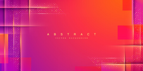 Wall Mural - abstract orange and purple vector background with shine texture lines and abstract dots.