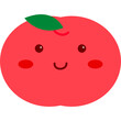 Apple character. Happy fruit icon.
