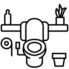 Wall Mural - toilet icon