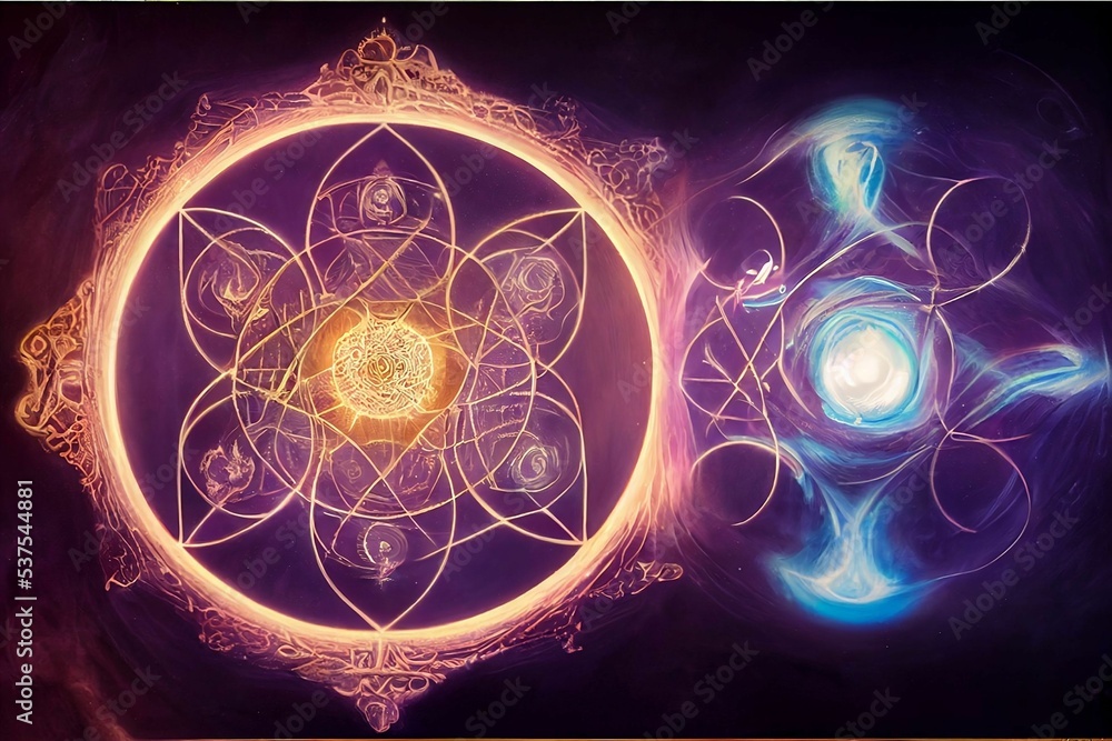 Quantum healing rhythmic synergy ethereal energy Stock ...