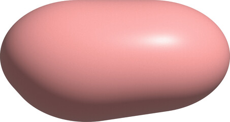 pink 3d abstract blob shape decoration