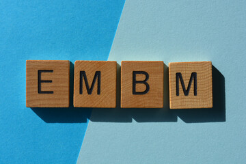 Sticker - EMBM, abbreviation as banner headline