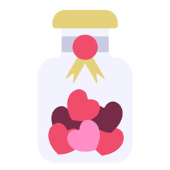 Wall Mural - heart glass jar  icon