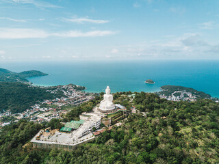 Sticker - Aerial view of Statue of big buddha, Phuket, Thailand