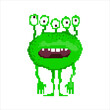 © Aflian - pixel art illustration draw artwork design character bit icon symbol set of alien monster video game