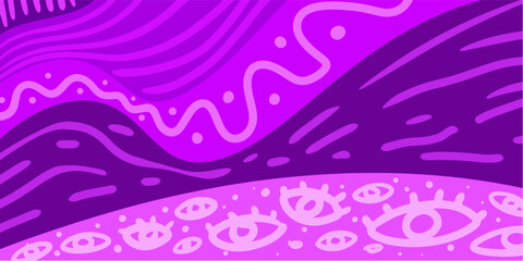 Aufkleber - Abstract trendy background design in trendy and ethnic style. Retro modern illustration outline stroke pattern