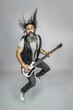 © tiero - electric bass player jumps