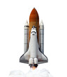 Shuttle spaceship launch isolated. Elements of this image furnished by NASA
