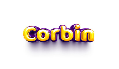 names of boys English helium balloon shiny celebration sticker 3d inflated Corbin