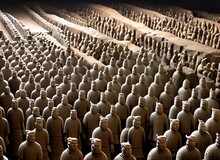 Terracotta Army In Xi'an, China. Travel Destination 3D Illustration Digital Render Art