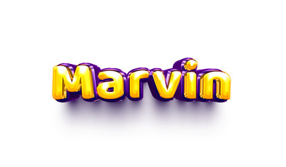 names of boys English helium balloon shiny celebration sticker 3d inflated Marvin