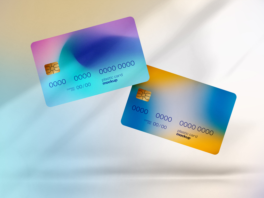 Plastic Card Mockup or Gift Card plantilla de Stock Adobe Stock