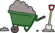 cartoon wheelbarrow