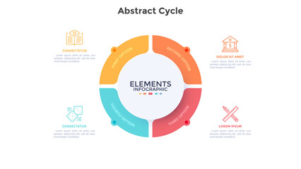 Wall Mural - Modern Geometric Infographic Template