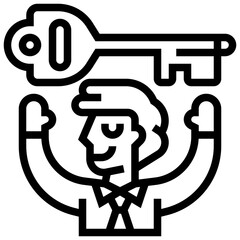 Sticker - key icon