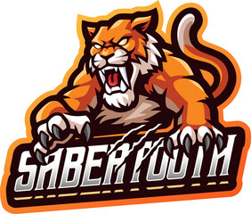 Sticker - Sabertooth esport mascot