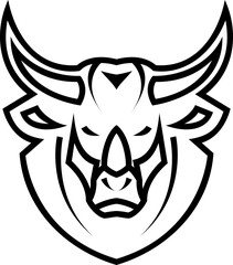 Wall Mural - bull vector logo