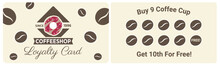 Loyalty Card Coffee Shop, Clients Discounts Offer