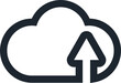 Cloud outline icon, Cloud upload icon. 