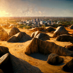 Wall Mural - city in the desert