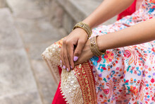 Woman Wearing Traditional Culture Bracelets