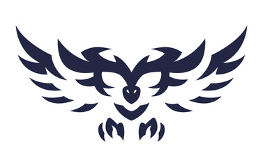 Wall Mural - Flying Owl Logo Design Template