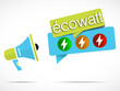 mégaphone : indice de consommation EcoWatt pictos