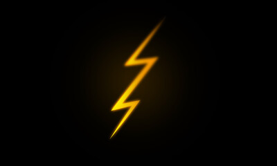 Wall Mural - lightning light effect with black background.