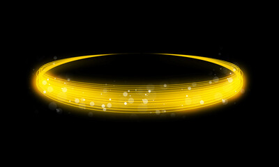 Wall Mural - abstract light effect isolated on black background, round sparcles and light lines. abstract backgro