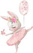 Cute little bunny ballerina