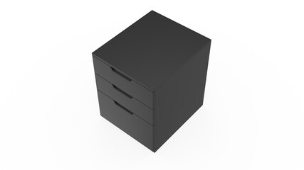 Wall Mural - Mobile file Cabinet top view without shadow 3d render