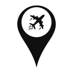 Wall Mural - Airport  location icon