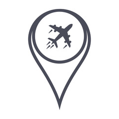 Wall Mural - Airport  location icon