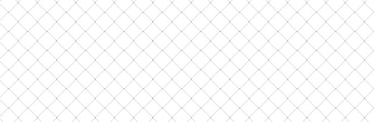 Net texture pattern on white background. Net texture pattern for backdrop and wallpaper. Realistic net pattern with black squares. Geometric background, vector illustration