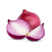 Fresh Red Onion Isolated On Transparent Background (.PNG)