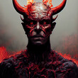 Portrait of devil, Illustration, drawing, 3d illustration, 3d render