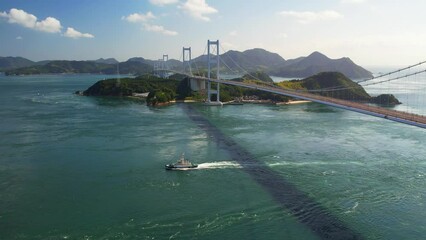 Wall Mural - しまなみ海道来島海峡空撮