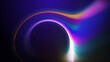 Abstract Science Blue Purple Orange Blurry Focus Glowing Black Hole Gargantua Light Streak Lines Background