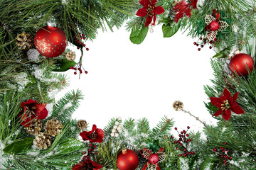 Wall Mural - christmas greenery and ornaments