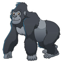 Gorilla Cartoon Animal Illustration