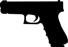 Hand Gun Pistol Eps Vector File 