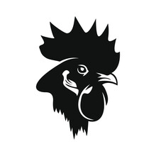 Black Chicken Head Illustration