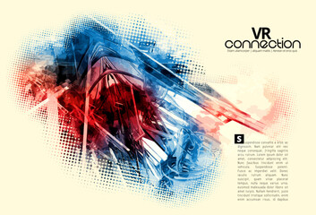 Canvas Print - Elegant layout for business presentation with technology and science background, vector illustartion