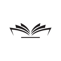 open book icon logo vector design template